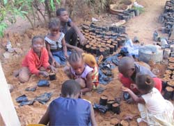 Tree planting children